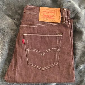 Levi’s 501 Shrink to Fit - brown/wine denim jeans